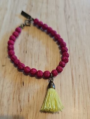 Authentic Isabel Marant Pink Rudraksha Lava Bead